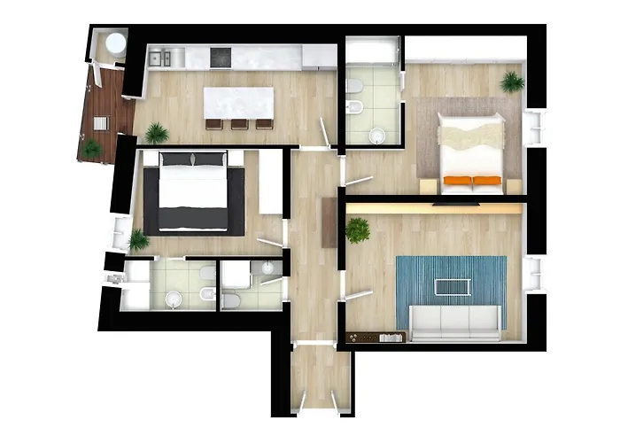 Train Station Deluxe 3 Bath Apartamento Bolonia